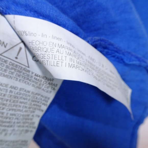 Zara Cobalt Blue Linen Wrap Top - Picture 5 of 5